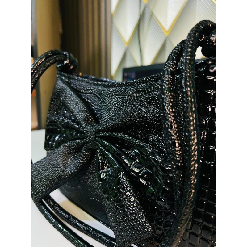 Elegant Stylish Crocodile Bow Handbag Elegant Stylish